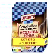 Lustucru gnocchi à poêler extra mozzarella tomate lot 2 + 1offert 840g