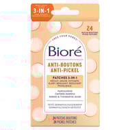 Bioré patchs 3 en 1 anti-boutons x24