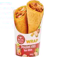 Carrefour bon appétit wrap poulet rôti 190g