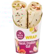Carrefour bon appétit wrap bacon crudités oeuf x2 -180g