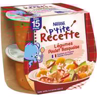 Nestlé p'tite recette légumes poulet basquaise dès 15 mois 2x200g