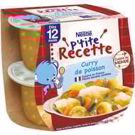 Nestlé p'tite recette curry de poisson dès 12 mois 2x200g