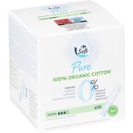 Carrefour soft tampons pure super avec applicateur x16