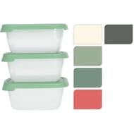 Boîtes de conservation rectangulaires 500 ml x3