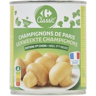 Carrefour classic' champignons de paris entiers 1er choix 460g