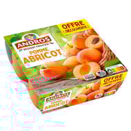 Andros dessert fruitier pomme abricot 4x100g offre découverte