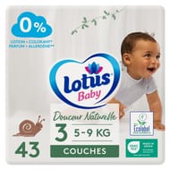 Lotus baby douceur naturelle couches taille 3 bio x 43