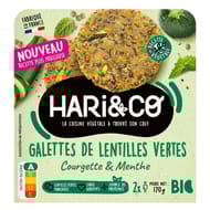 Hari&co galettes de lentilles vertes bio 170g