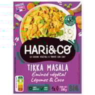 Hari&co tikka masala légumes et coco émincé végétal 280g