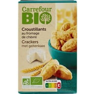 Carrefour bio biscuit apéritifs au chèvre bio 75g