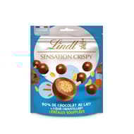 Lindt sensation crispy chocolat au lait coeur croustillant 140g