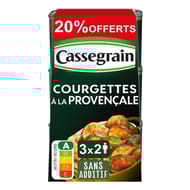Cassegrain courgettes cuisinées à la provencale à l'huile d'olive vierge extra 1.125kg