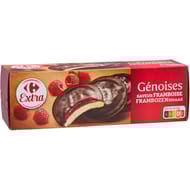Carrefour extra gâteaux génoises framboise 150g