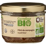 Carrefour bio pâté de campagne supérieur bio 180g