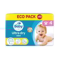 Carrefour baby couches ultra dry t4 8-16 kg x92