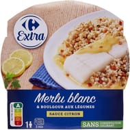 Carrefour extra plat cuisiné merlu boulgour légumes 300g