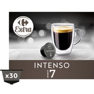 Carrefour extra café capsules compatibles dolce gusto corsé et épicé intenso x30 - 256g