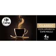 Carrefour extra café moulu pur arabica 4x250g - 1kg
