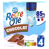 Récré o'lé chocolat gourdes 4x85g-340g
