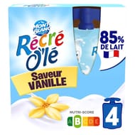 Récré o'lé gourdes saveur vanille 4x85g - 340g