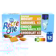 Récré olé multivariétés biscuit/caramal/choco noisette/chocolat 12x85g