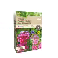 Engrais géraniums et plantes fleuries UAB Carrefour 750g
