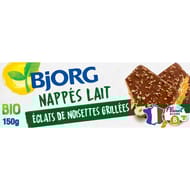 Bjorg biscuits nappés chocolat lait noisette bio 150g