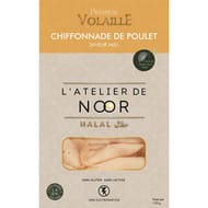 L'atelier de Noor chiffonnade de poulet halal saveur miel 120g