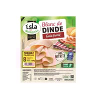 Isla Mondial blanc de dinde halal goût fumé sans gluten sans nitrite format familial x6 225g