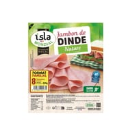 Isla Mondial jambon de dinde halal sans gluten format familial x8 225g