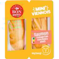 Carrefour bon appétit mini viennois saumon 130g