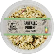 Carrefour bon appétit farfalle poulet sauce pesto 250g