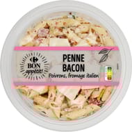 Carrefour bon appétit penne bacon poivrons fromage italien 250g