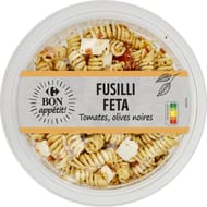 Carrefour bon appétit fusilli feta tomates olives noires 250g