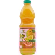Carrefour extra pur jus d'orange 100% sans pulpe 1.5l
