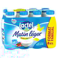 Matin léger de lactel lait uht 1,2% mg bouteille plastique 1l x8