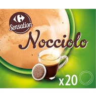 Carrefour sensation café dosettes compatibles senseo saveur noisette x20 - 140g
