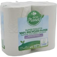 Carrefour eco planet papier toilette double épaisseur 4 rouleaux