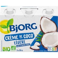Bjorg crème de coco légère bio 3x200ml