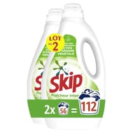 Skip lessive liquide fraicheur intense 2x56 lavages