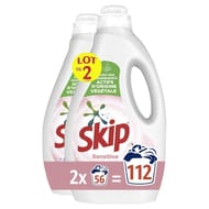Skip lessive liquide sensitive peaux sensibles & bébé 2x56 lavages