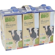 Carrefour bio lait demi écrémé brique 6x1l