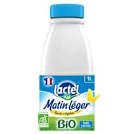 Matin léger lait uht bio bouteille 1.2%mg 1l