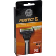 Carrefour men rasoir homme perfect 5 peau sensible à 6 lames