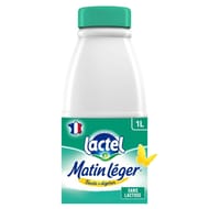 Lactel matin léger écrémé avec 0.5% de lactose 1 l