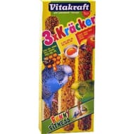 Vitakraft friandises krackers miel/oeufs/fruitspour perruches x3 90g