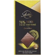 Carrefour sélection tablette de chocolat noir 76% cacao épicé et boisé 80g