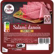Carrefour salami danois fumé 200g