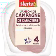 Herta jambon de campagne de caractère 4 tranches 160g