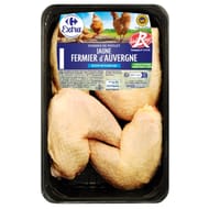 Carrefour extra 4 cuisses de poulet fermier jaune d'Auvergne